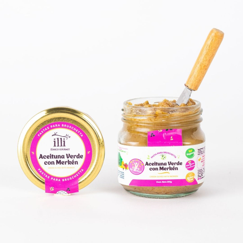 Pasta de aceituna verde con merkén
