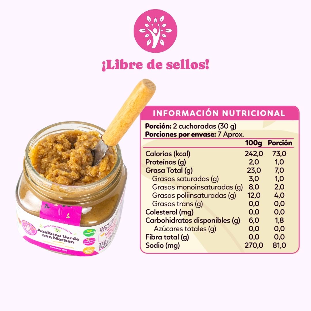 Pasta de aceituna verde con merkén