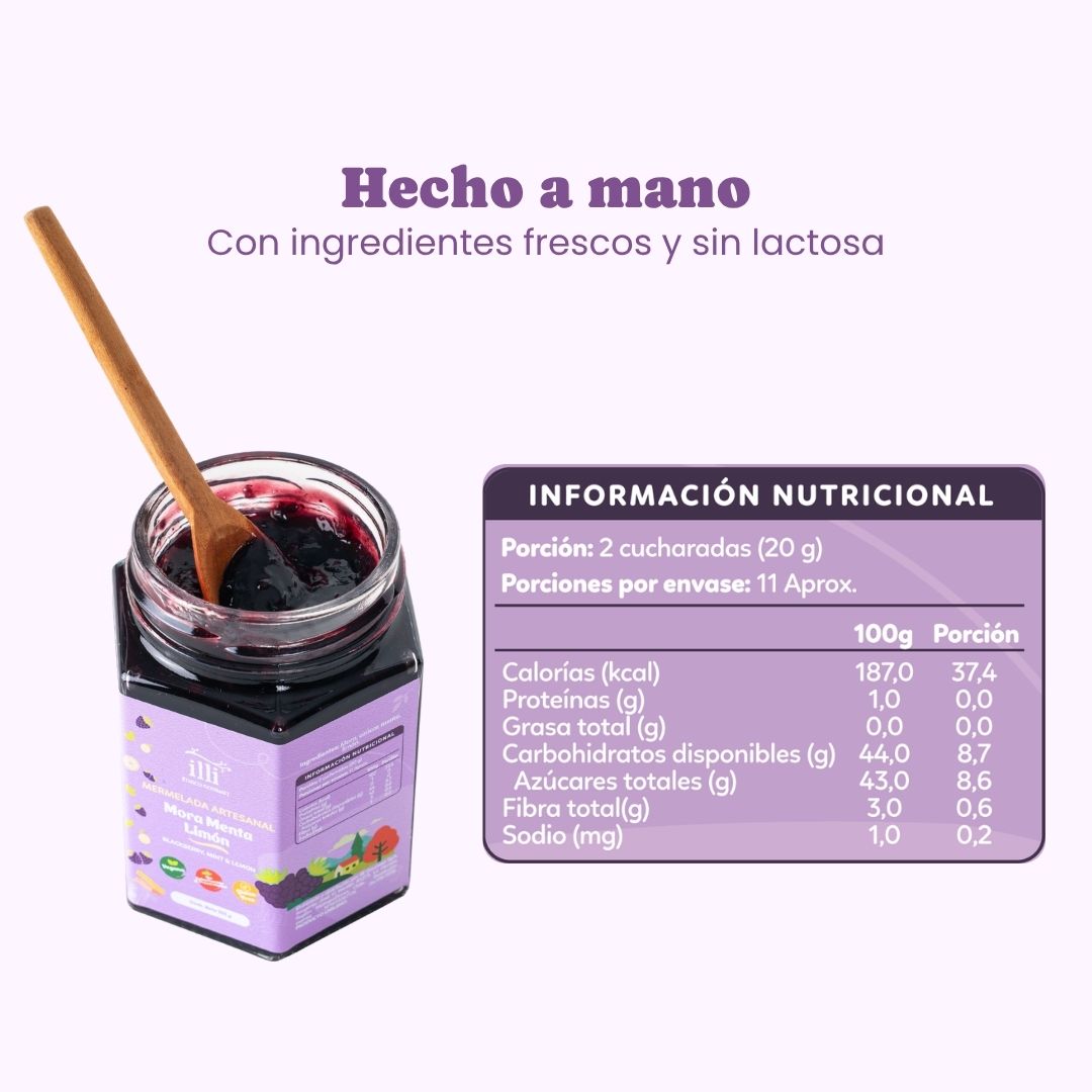 Mermelada de Mora, Menta y Limón – 215 g