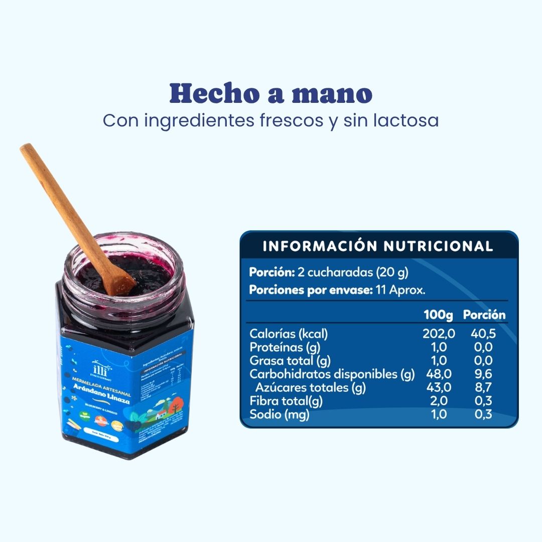 Mermelada de Arándano con Linaza – 215 g
