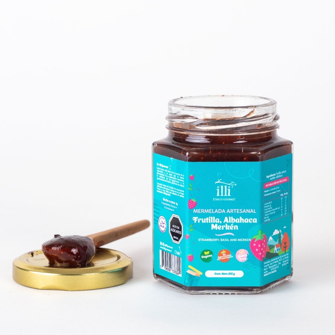 Mermelada de Frutilla, Albahaca y Merkén – 215 g