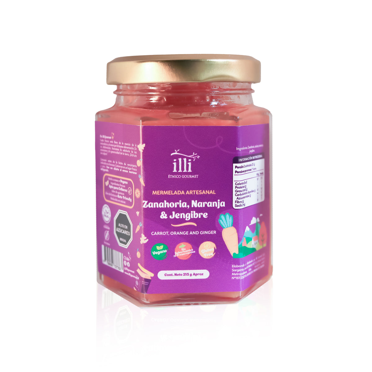 Mermelada de Zanahoria, Naranja y Jengibre – 215 g